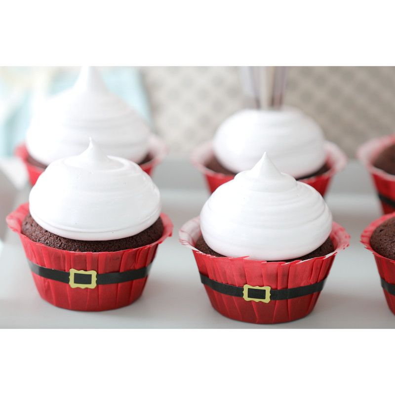 Cápsulas de Cupcakes/Muffins Fato Pai Natal