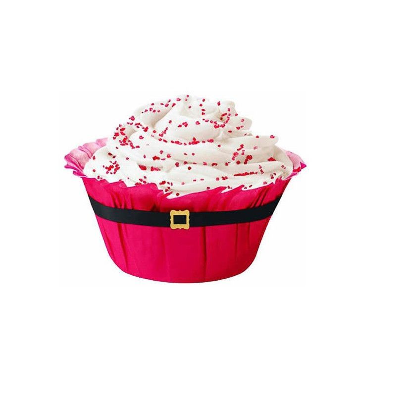 Cápsulas de Cupcakes/Muffins Fato Pai Natal
