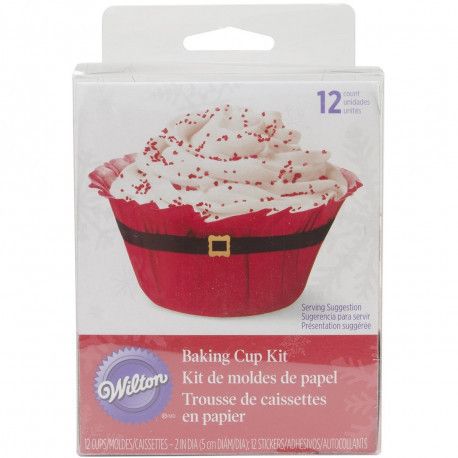 Cápsulas de Cupcakes/Muffins Fato Pai Natal