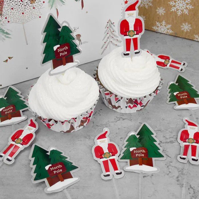Topper Pai Natal e Árvore 