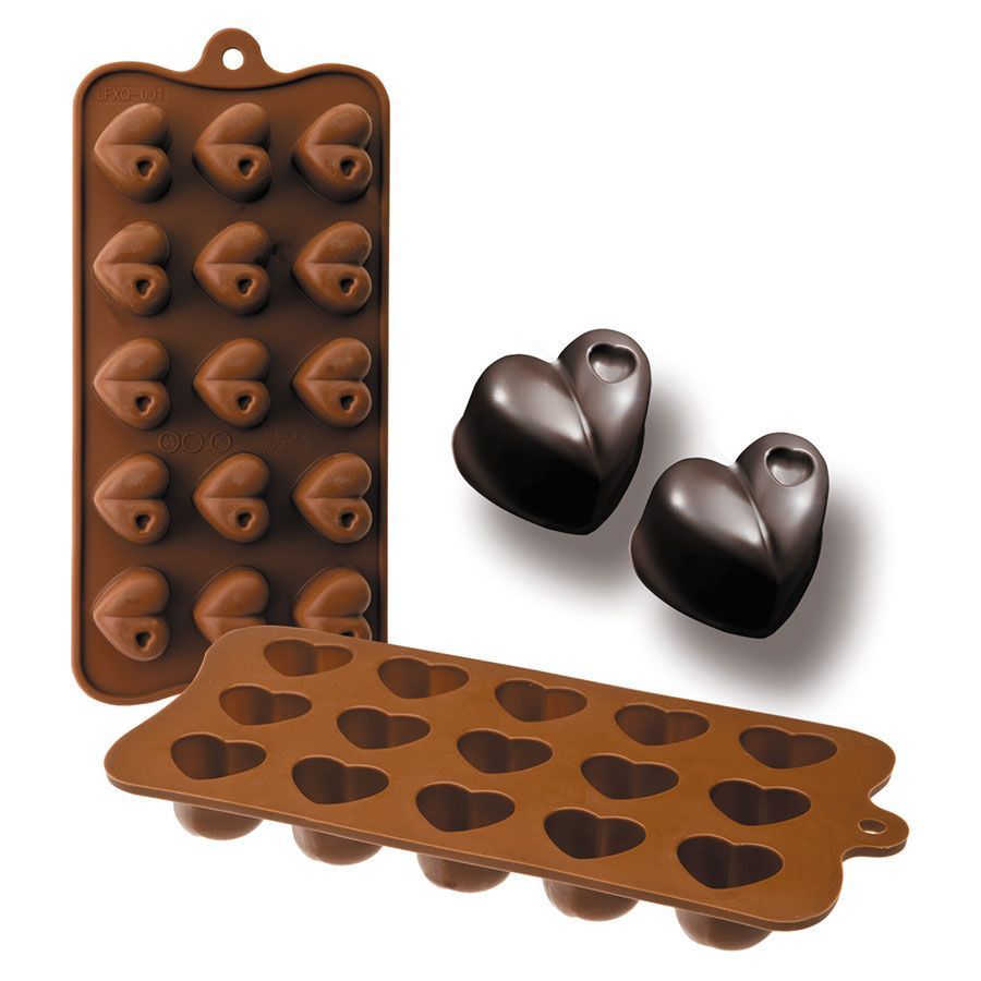 Molde Silicone Bombons Coração Ibili