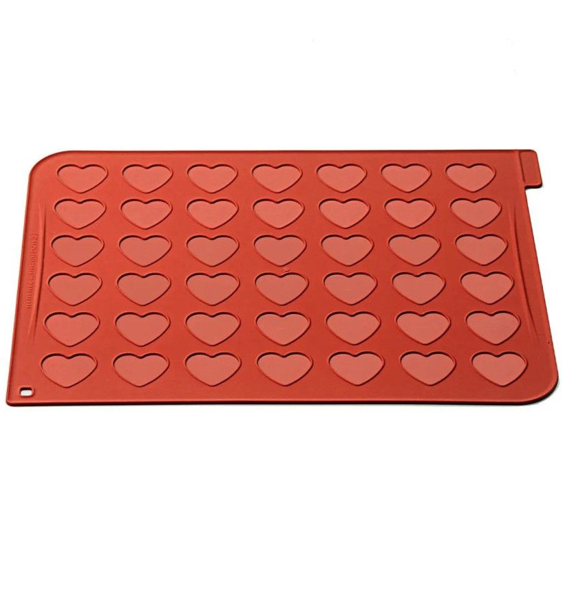Tapete Silicone para Macarons Coração