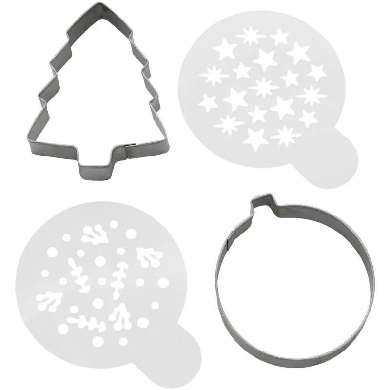 Cortadores e Stencil- Kit para Bolachas
