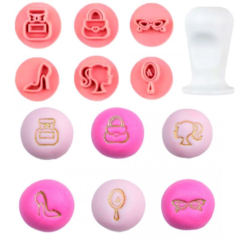 Kit Carimbos Femininos 2 cm Brigadeiro