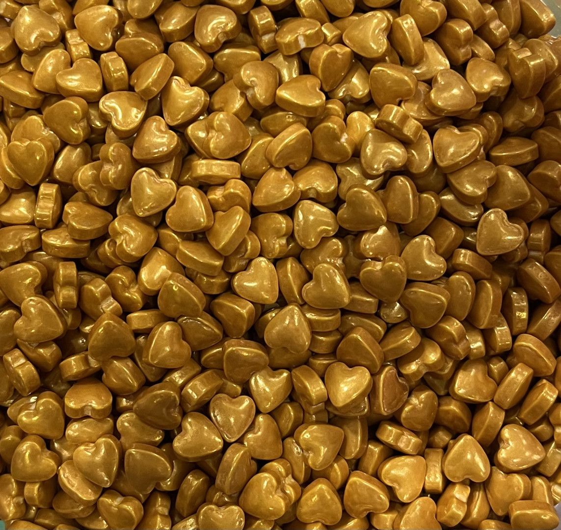 Granulado de Açúcar Corações Mini Ouro
