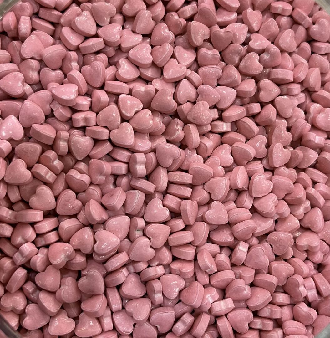 Granulado de Açúcar Corações Mini Rosa
