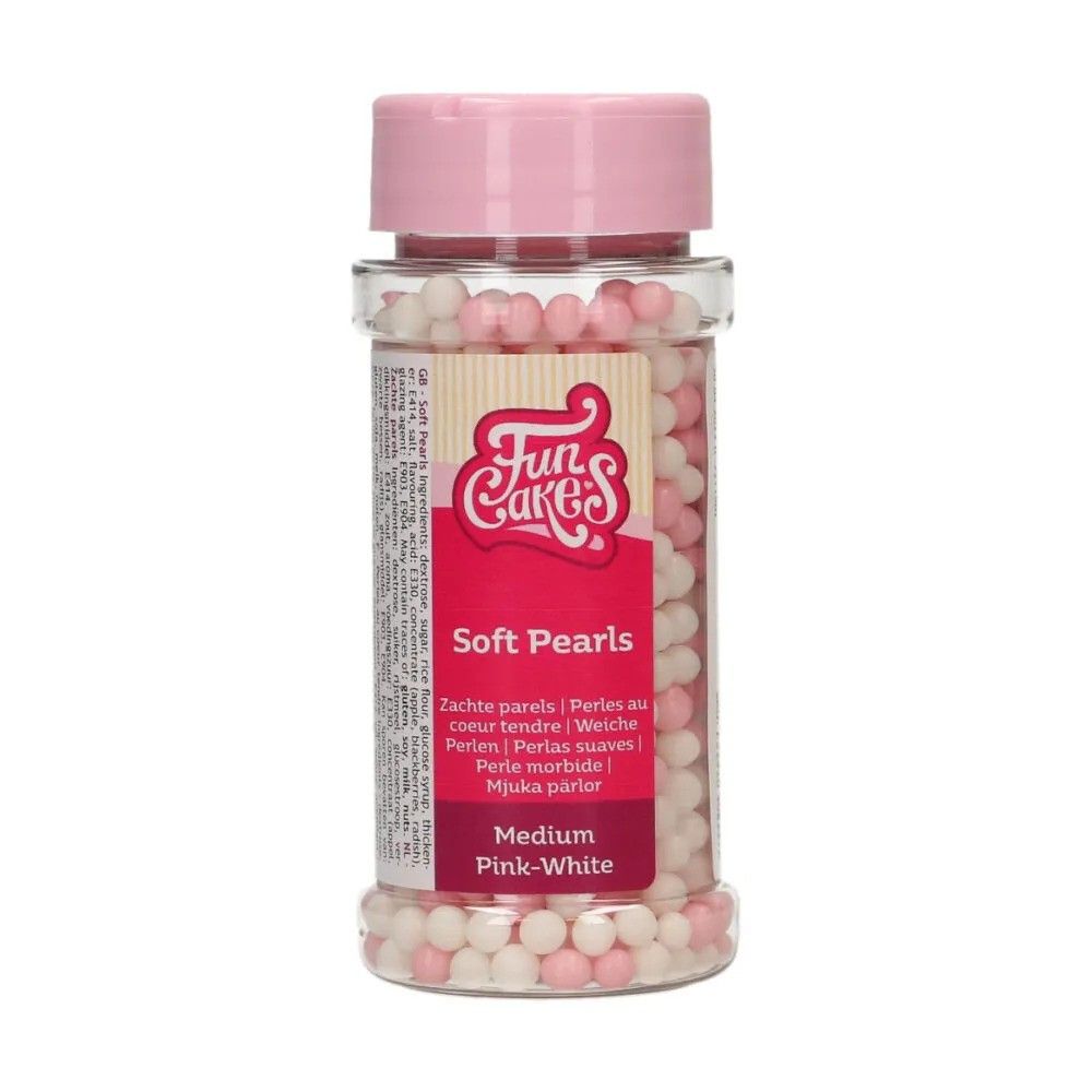 Pérolas Rosa e Branca Médias