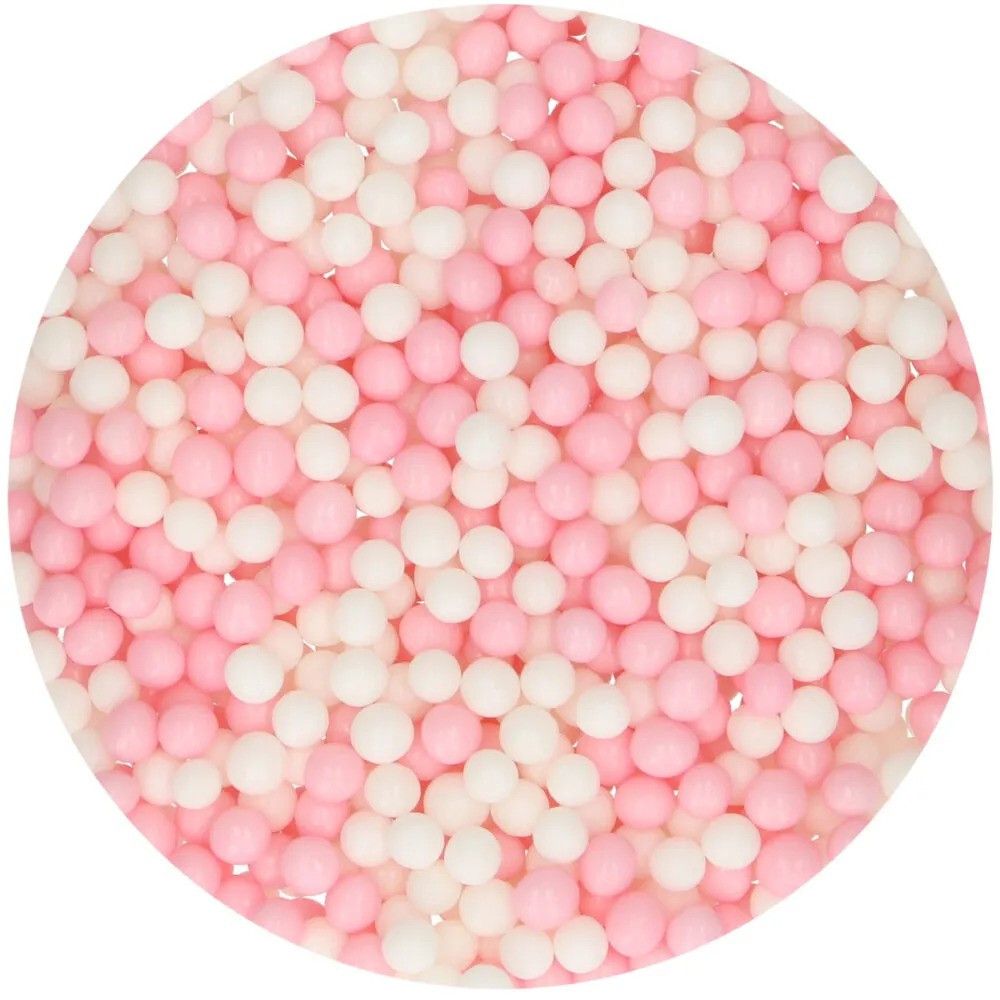 Pérolas Rosa e Branca Médias