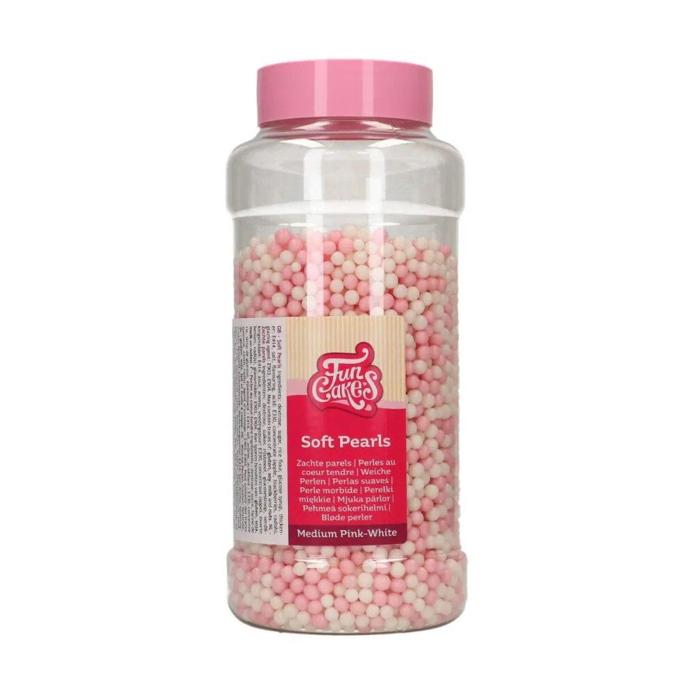 Pérolas Rosa e Branca Médias