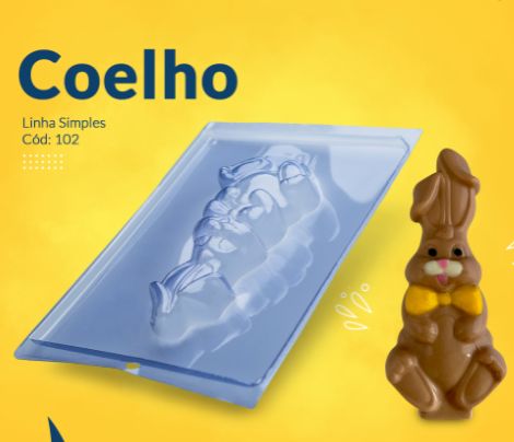 Molde Coelho de Gravata Páscoa Porto Formas