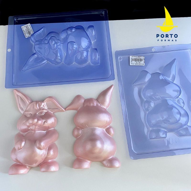 Molde frente e verso Coelha Grávida Porto Formas