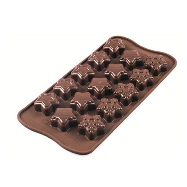Molde Silicone para Chocolate Winter Star