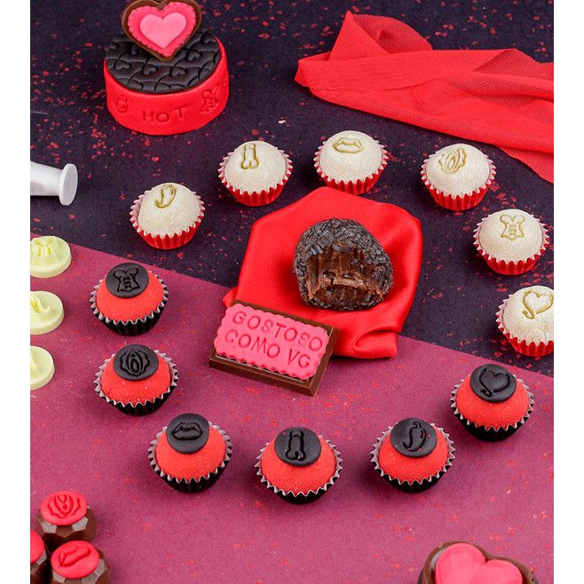 Kit Carimbos Eróticos 2cm Brigadeiro