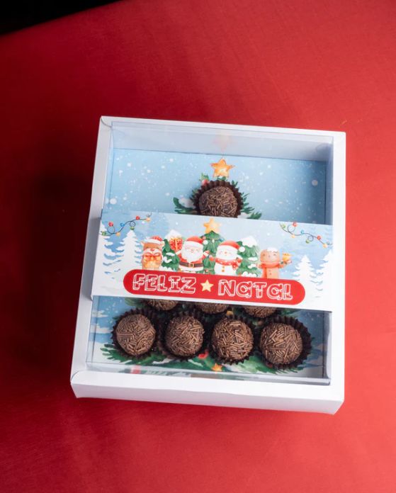 Caixa 10 doces c/ Berço Árvore e cinta