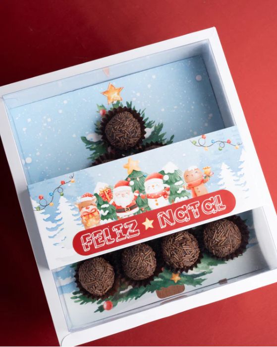 Caixa 10 doces c/ Berço Árvore e cinta
