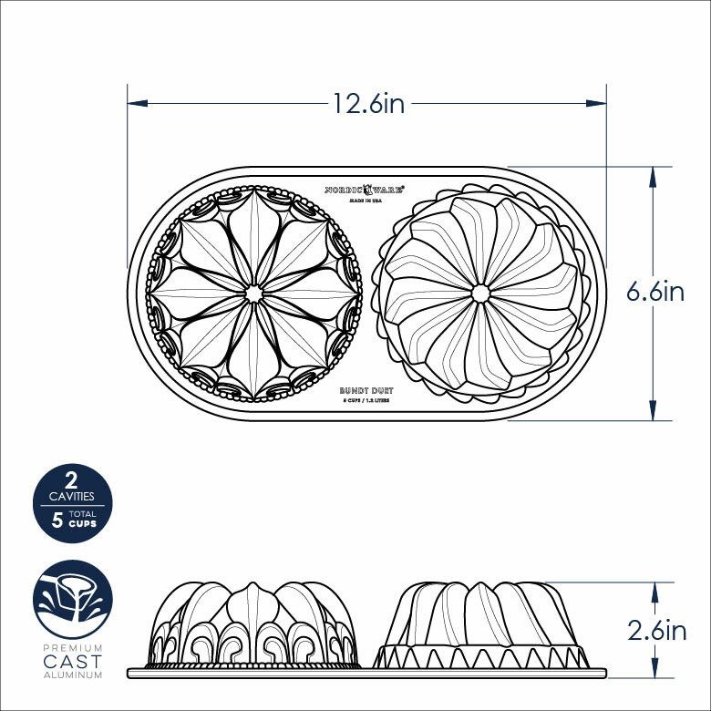 Forma Nordic Ware Bundt Duet Pan