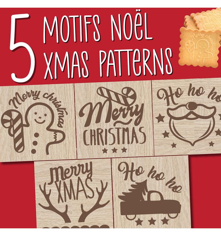 Carimbo e Cortador de Bolachas Natal