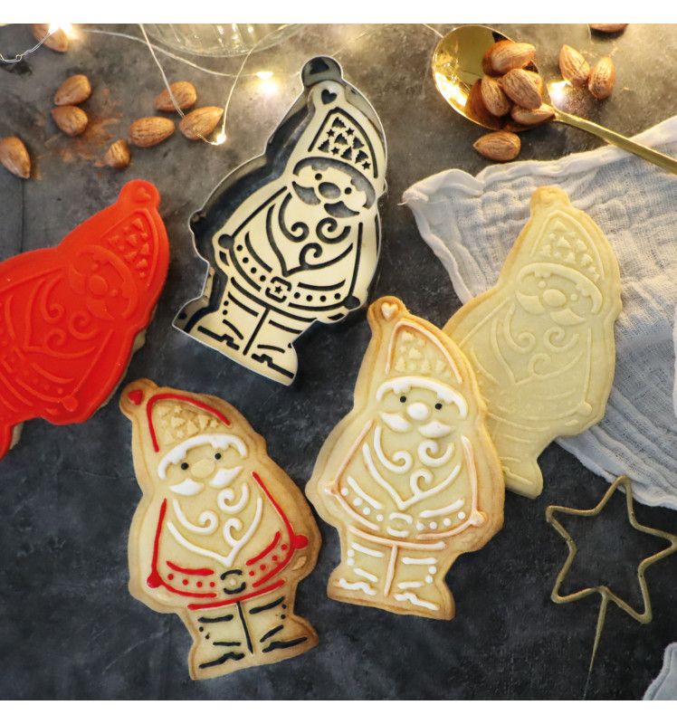 Cortador e Carimbo de Bolachas Pai Natal