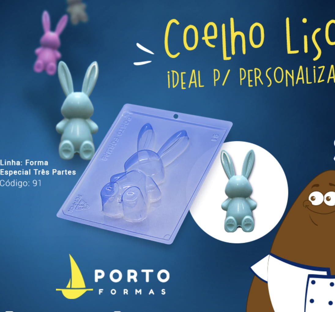 Molde Coelho Recheado Porto Formas