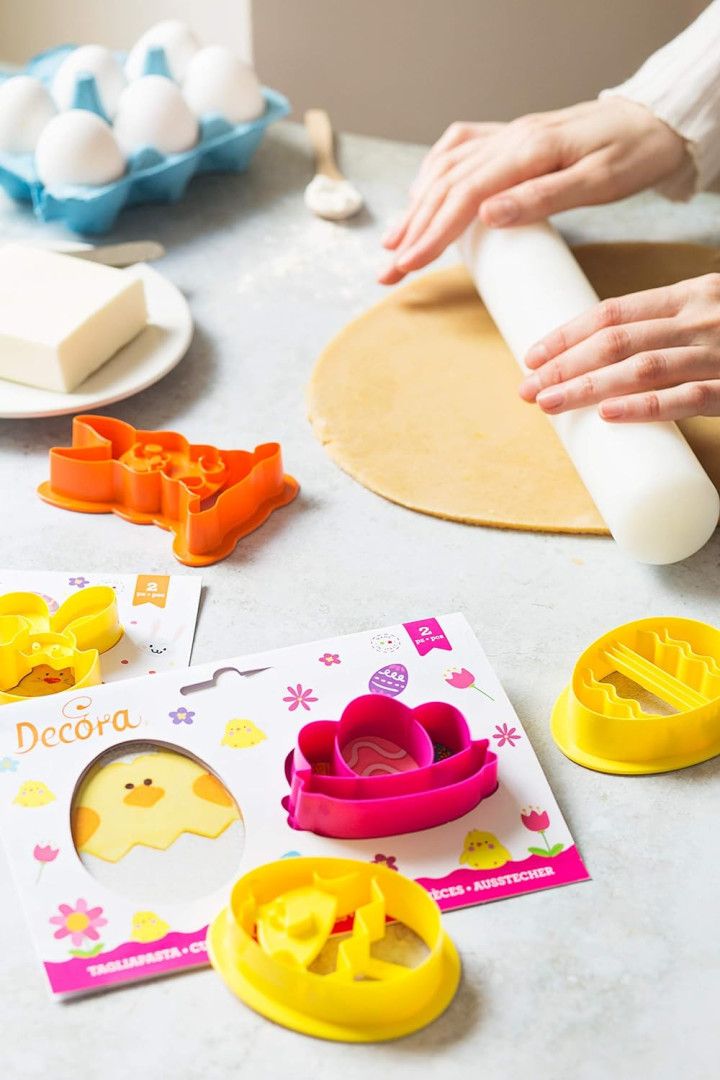 Cortantes Bolacha Coelho e Ovo da Páscoa Decora