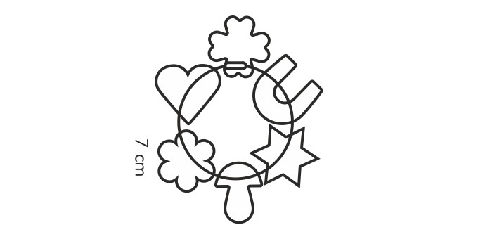 Corta massas c/ aro DELÍCIA, 6 pcs