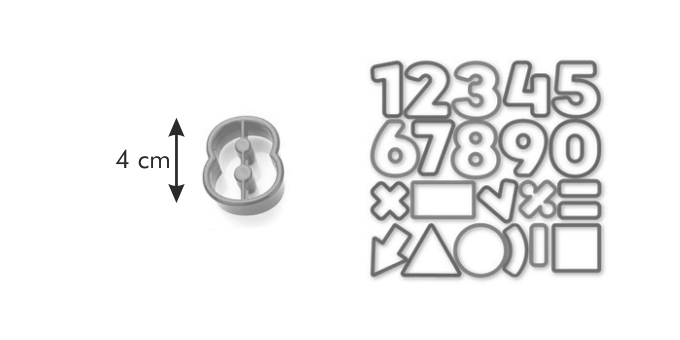 Corta massas números DELÍCIA KIDS, 21 pcs