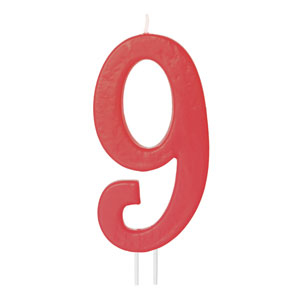 Vela Número Grande Vermelho