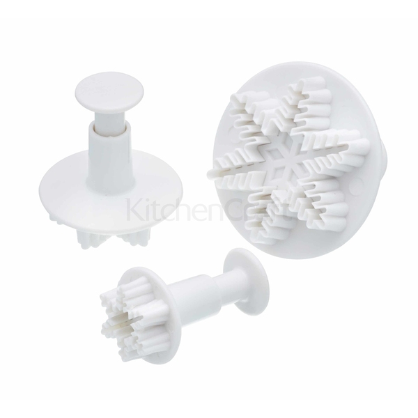 Conjunto de 3 corta-massas com Expulsor Flocos de Neve