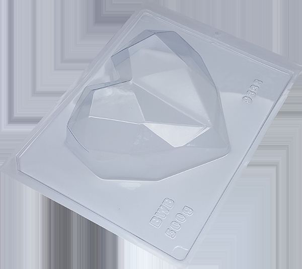 Molde para Chocolate BWB Coração Lapidado (3 partes)