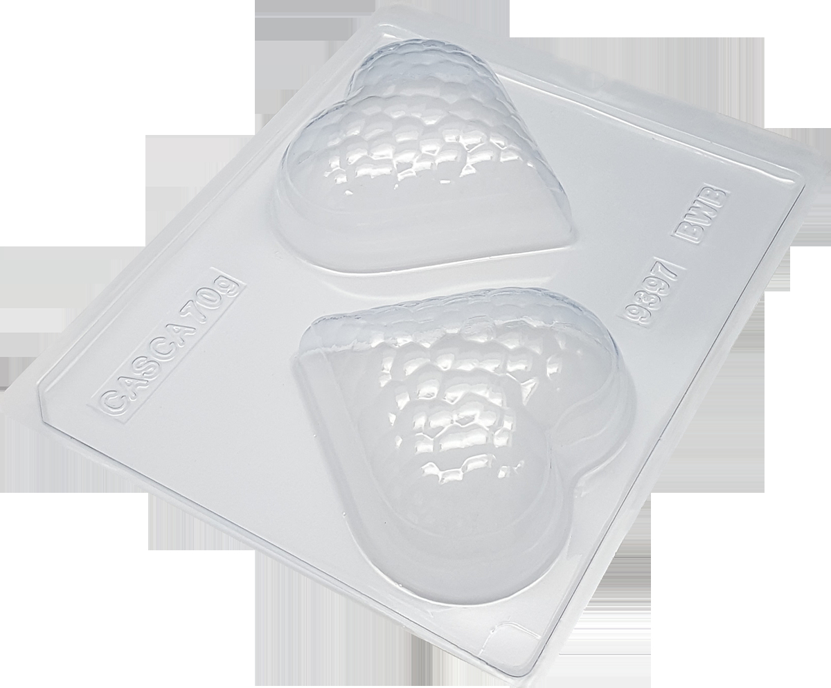 Molde para Chocolate BWB Coração Textura Gouge (3 partes)