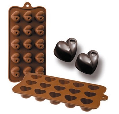 Molde para Chocolate em silicone Corações
