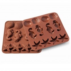 Molde para Chocolate em silicone Frutos do mar 