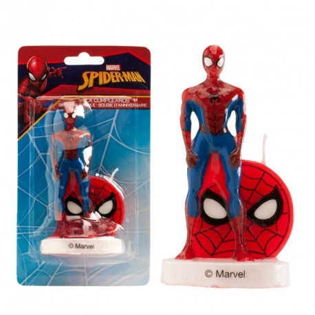 VELAS ANIVERSÁRIO 3D HOMEM-ARANHA 9 CM