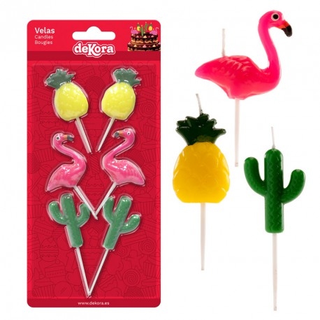 Velas Ananás, Flamingo e Cato 