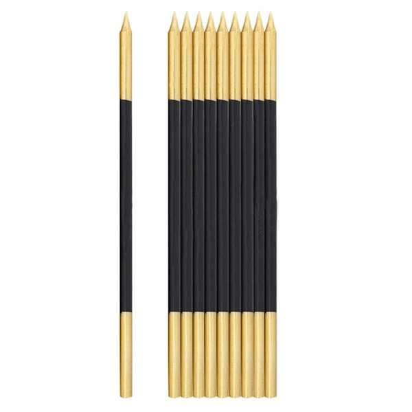 Velas altas Pretas c/ Dourado