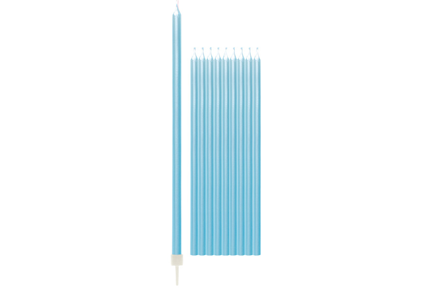 Velas Altas Azul Bebé