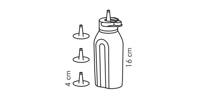 Frasco p/ Molhos PRESTO 250ml, 4 Bicos 