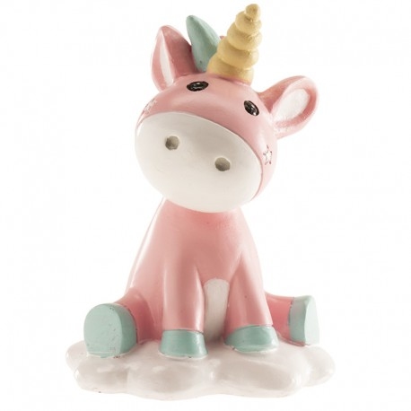 FIGURA BOLO BATIZADO UNICORNIO 10CM