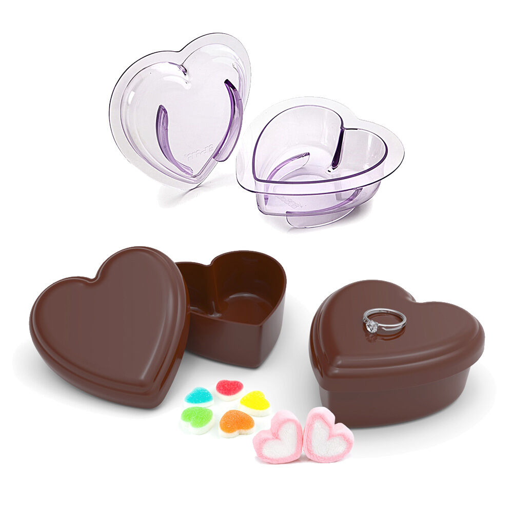 Molde para chocolate caixa coração 