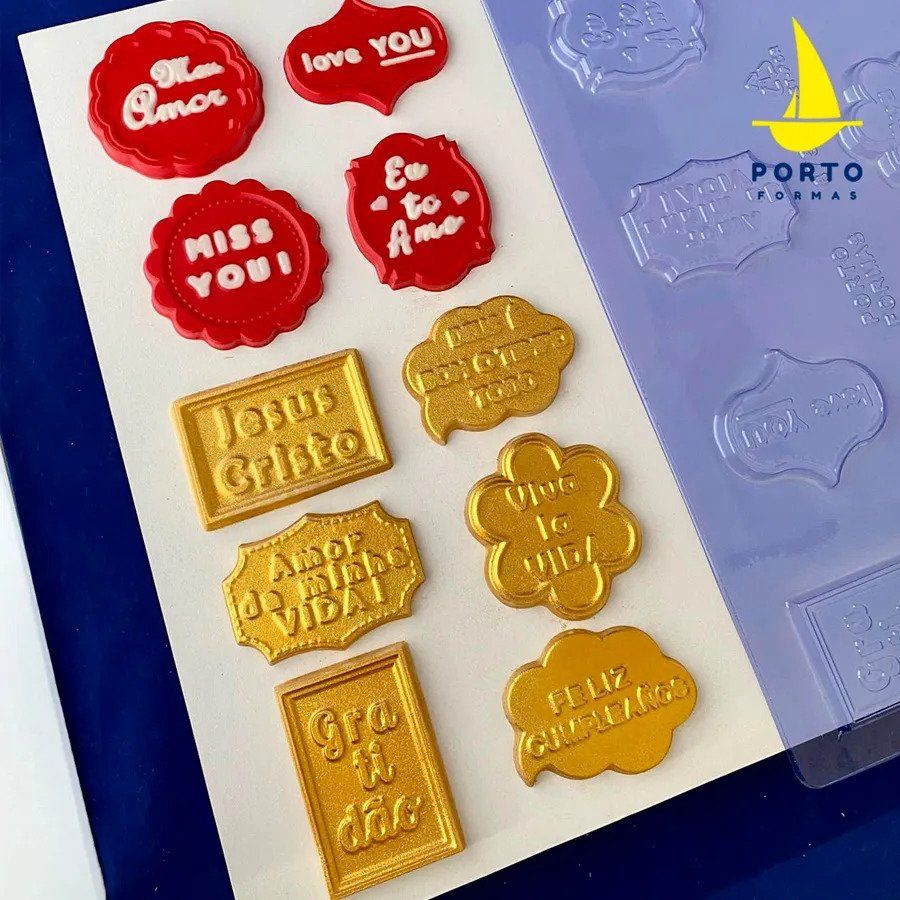 Molde para chocolate placas de sentimentos