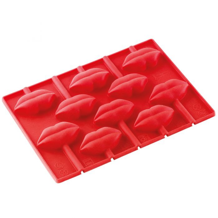 Molde em silicone  kiss pops ( SILIKOMART) 