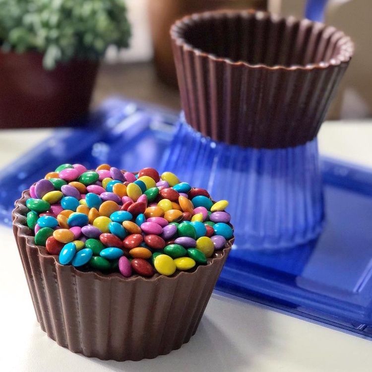 Molde para chocolate Cupcake Gigante ( Especial 3 partes )