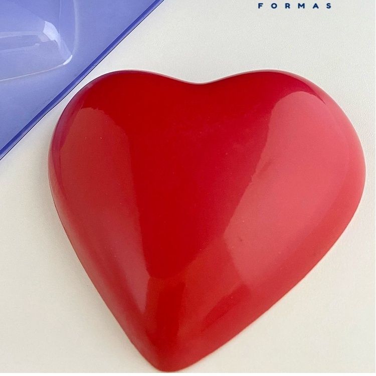 Molde para Chocolate Coração Liso 500gr ( Especial 3 partes )