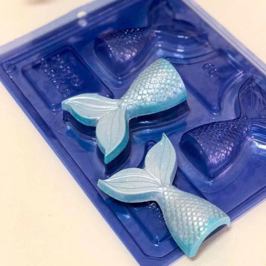 Molde para Chocolate Cauda de Sereia (Especial 3 partes)