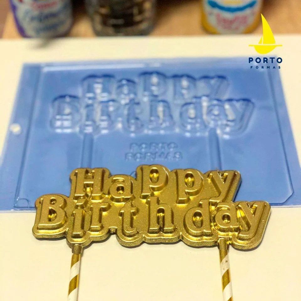 Molde para Chocolate Happy Birthday