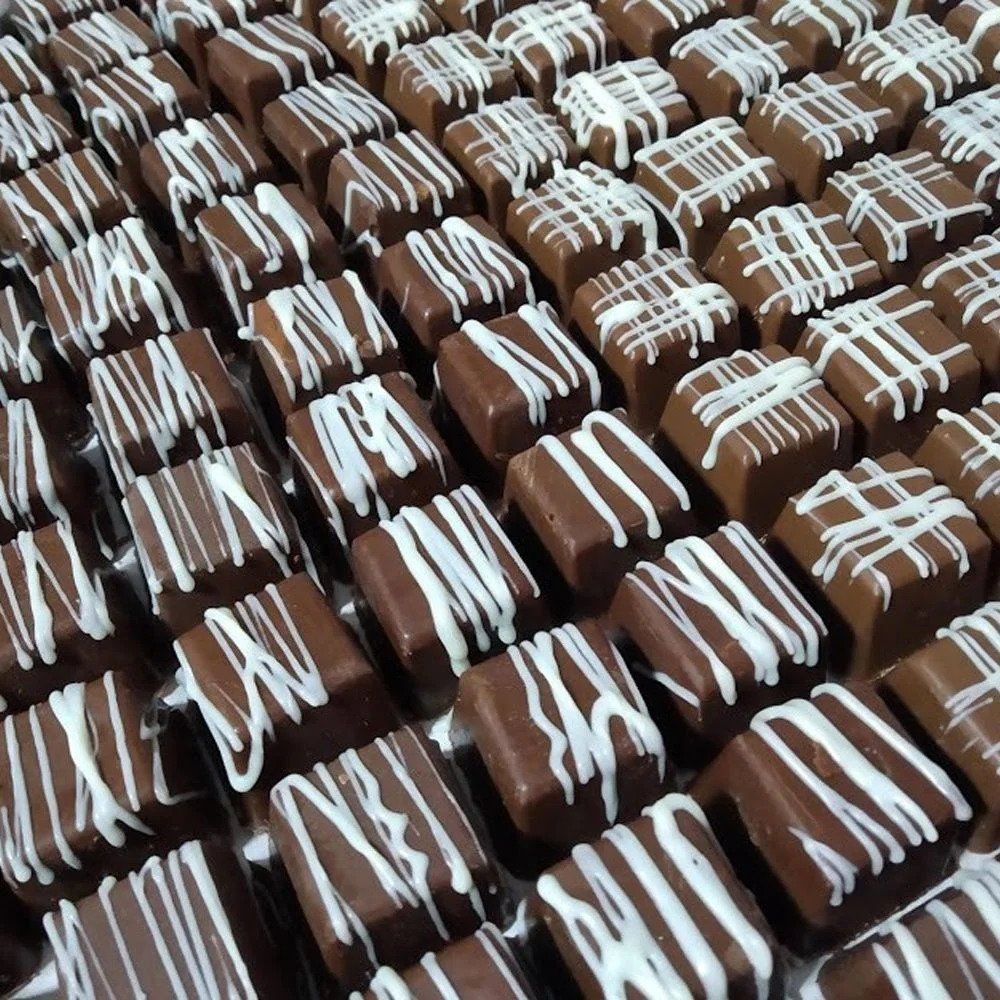Molde para Chocolate Bombom retangular fantasia