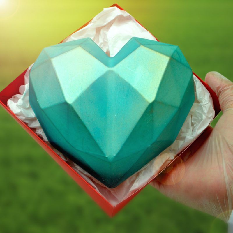 Molde para Chocolate BWB Coração Lapidado (3 partes)