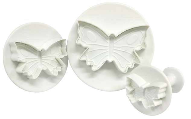 Conjunto de 3 corta-massas com Expulsor Borboleta