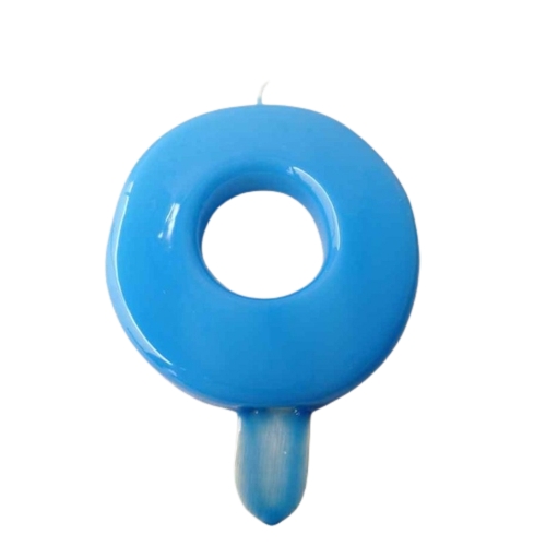 Vela Número Grande Azul 