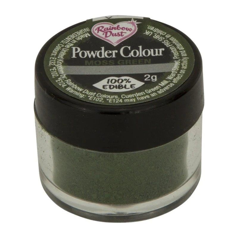 Powder colour moss green